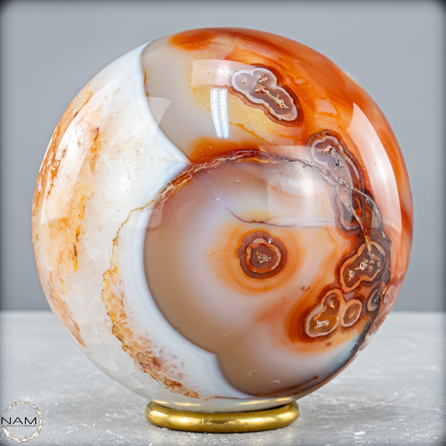 Natürliche Mehrfabige Carneol Kristall Kugel - 1515,36 g