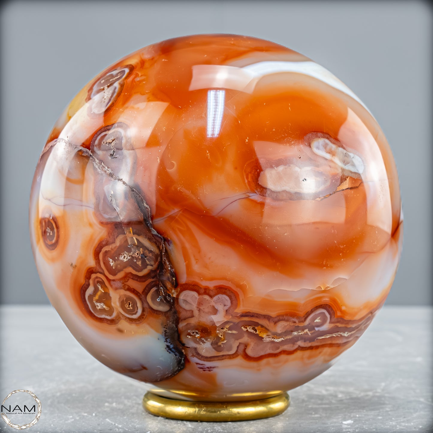 Natürliche Mehrfabige Carneol Kristall Kugel - 1515,36 g