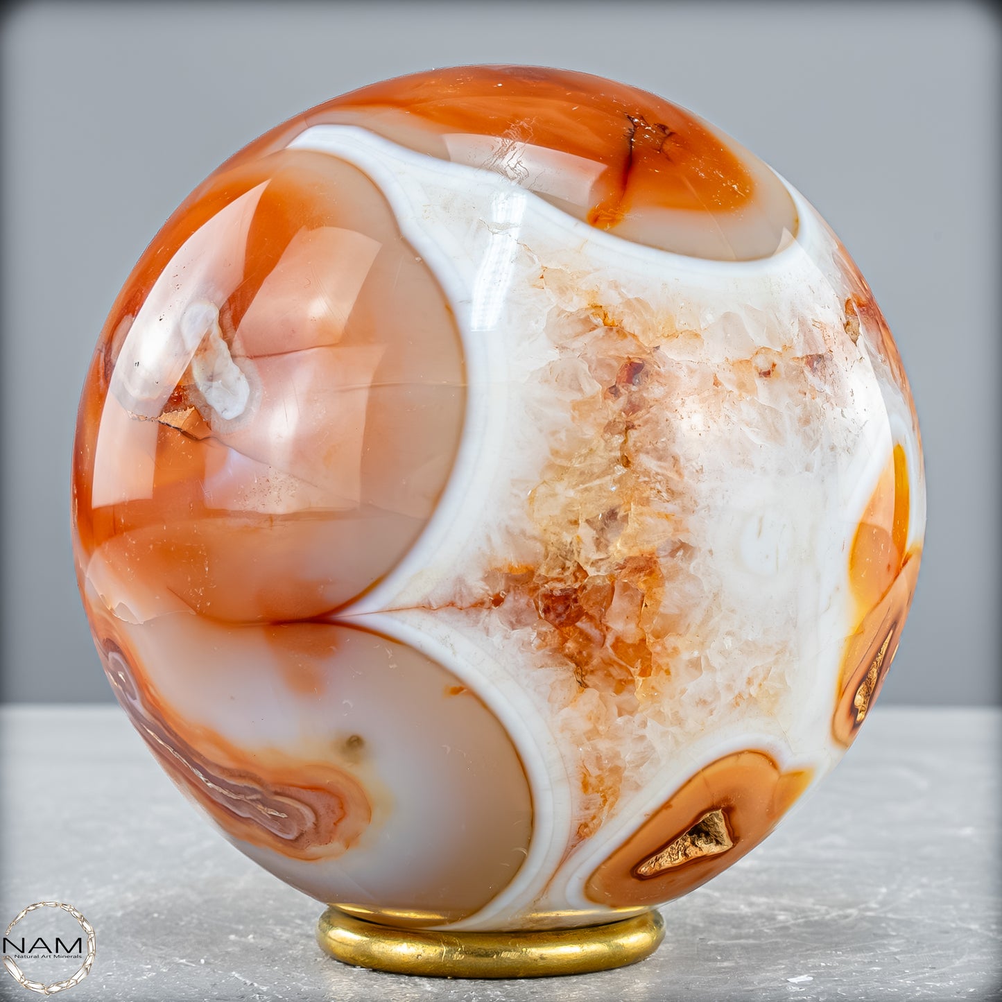 Natürliche Mehrfabige Carneol Kristall Kugel - 1515,36 g