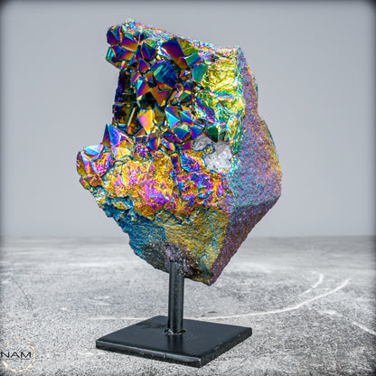 Kristall-Aura-Amethyst auf Ständer – 365,15g