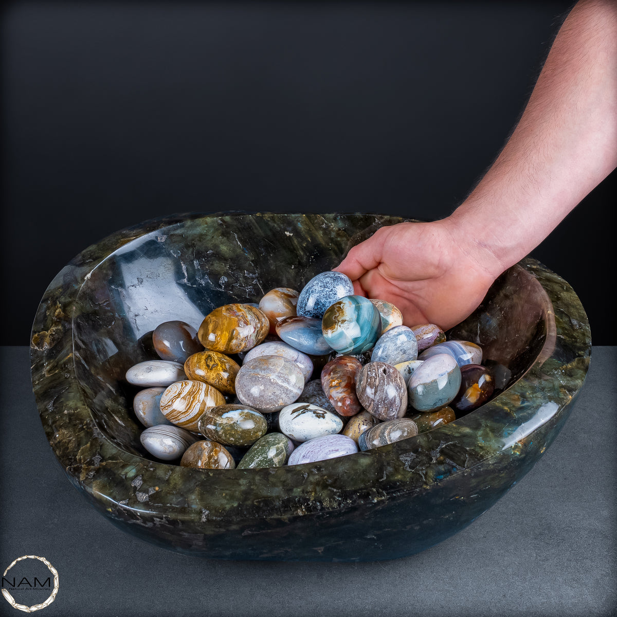 Natürliche Ocean-Jasper-Achat-Trommelsteine in Spitzenqualität – Faszinierende Farben, einzigartige Muster und natürliche Schönheit
