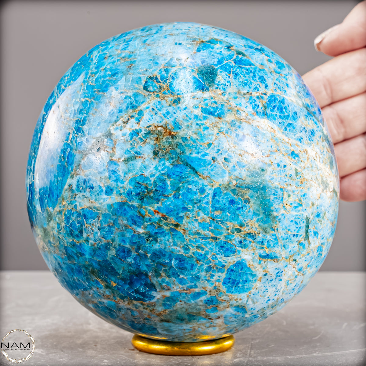 Natürliche Große Blaue Apatit-Kristall Kugel - 3251,66 g