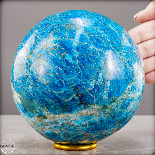 Natürliche Große Blaue Apatit-Kristall Kugel - 3251,66 g