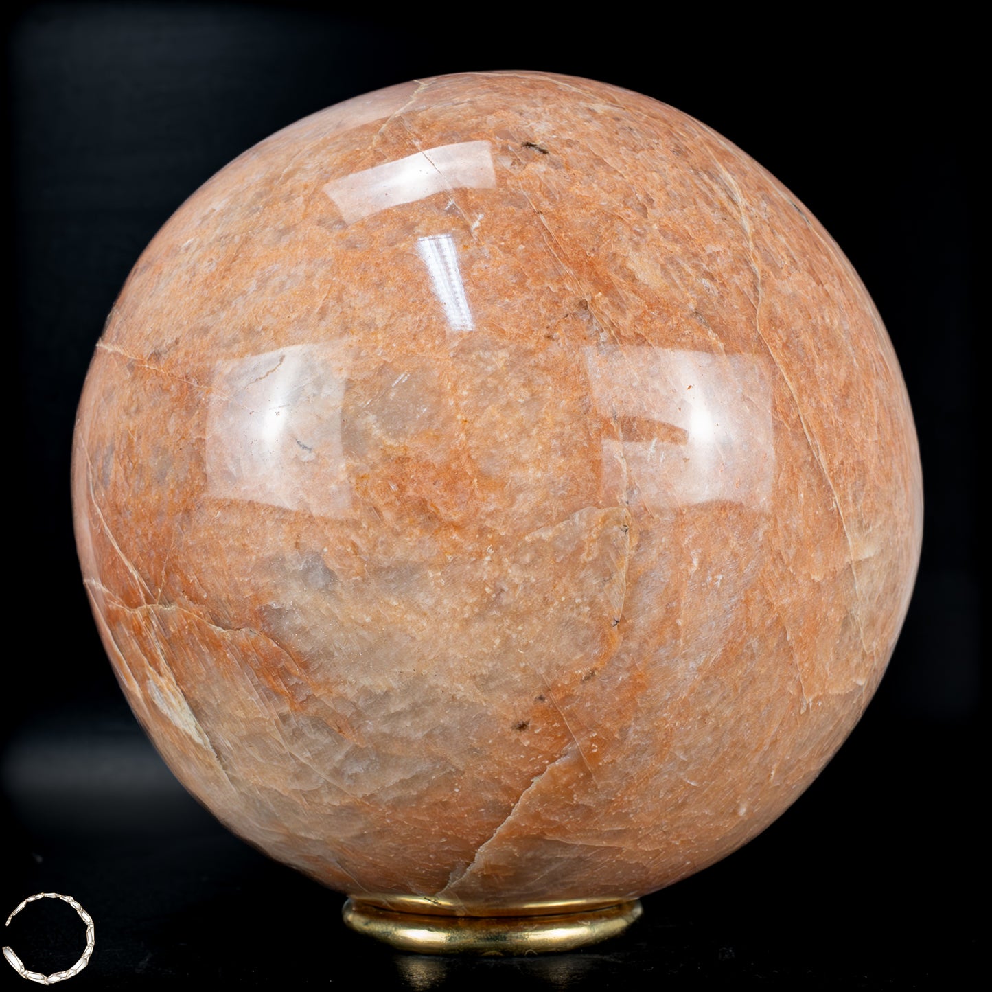 Natürlicher Pfirsich-Mondstein Kristall-Kugel - 2048,15g