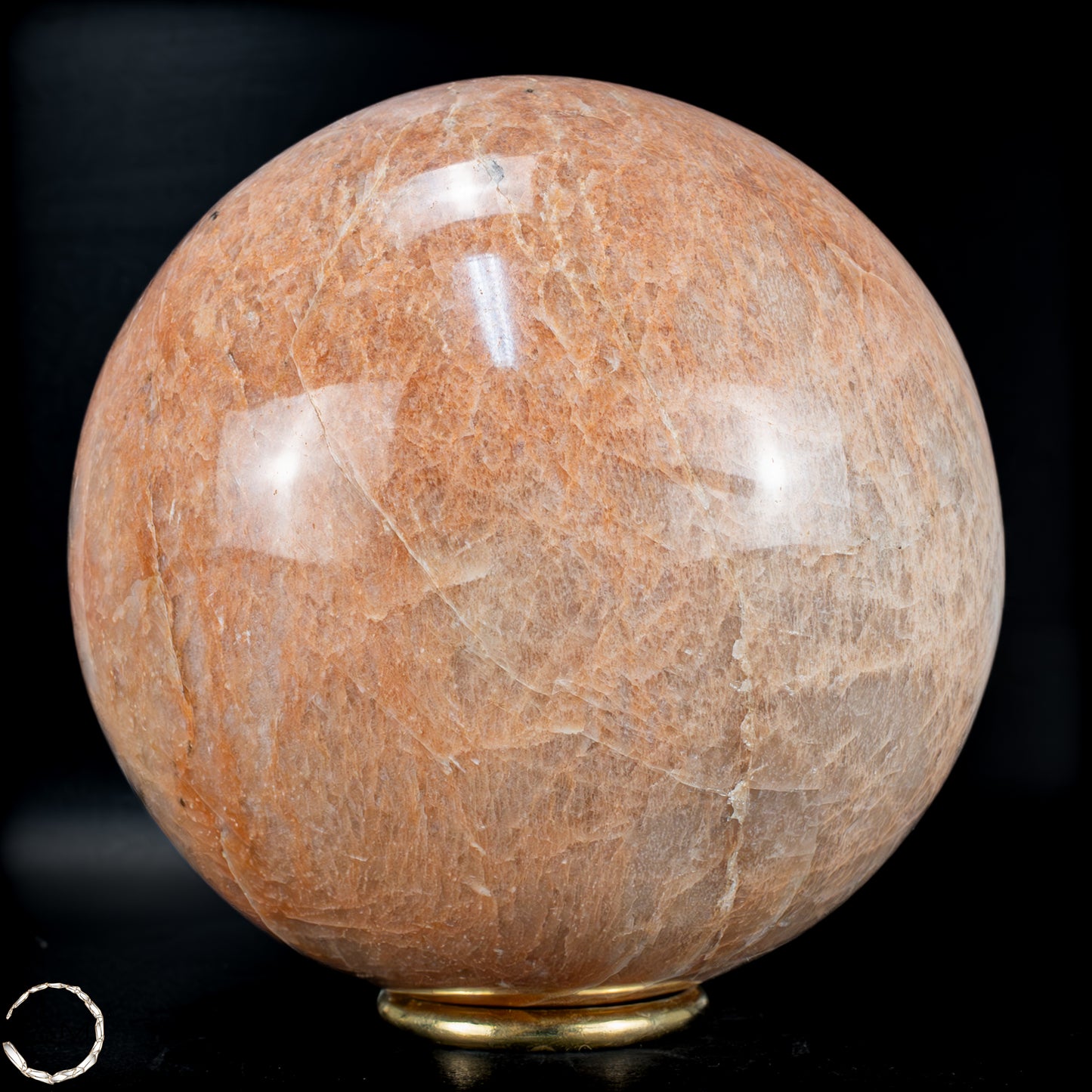 Natürlicher Pfirsich-Mondstein Kristall-Kugel - 2048,15g