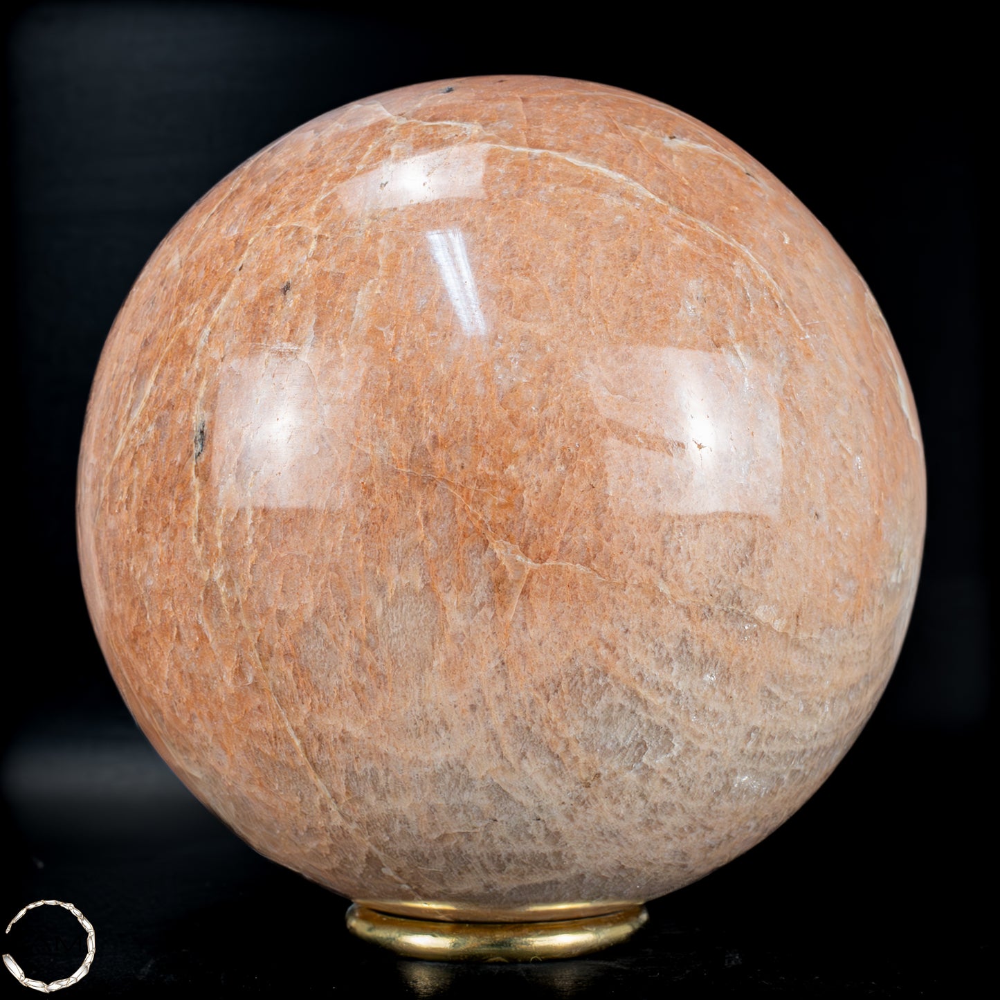 Natürlicher Pfirsich-Mondstein Kristall-Kugel - 2048,15g