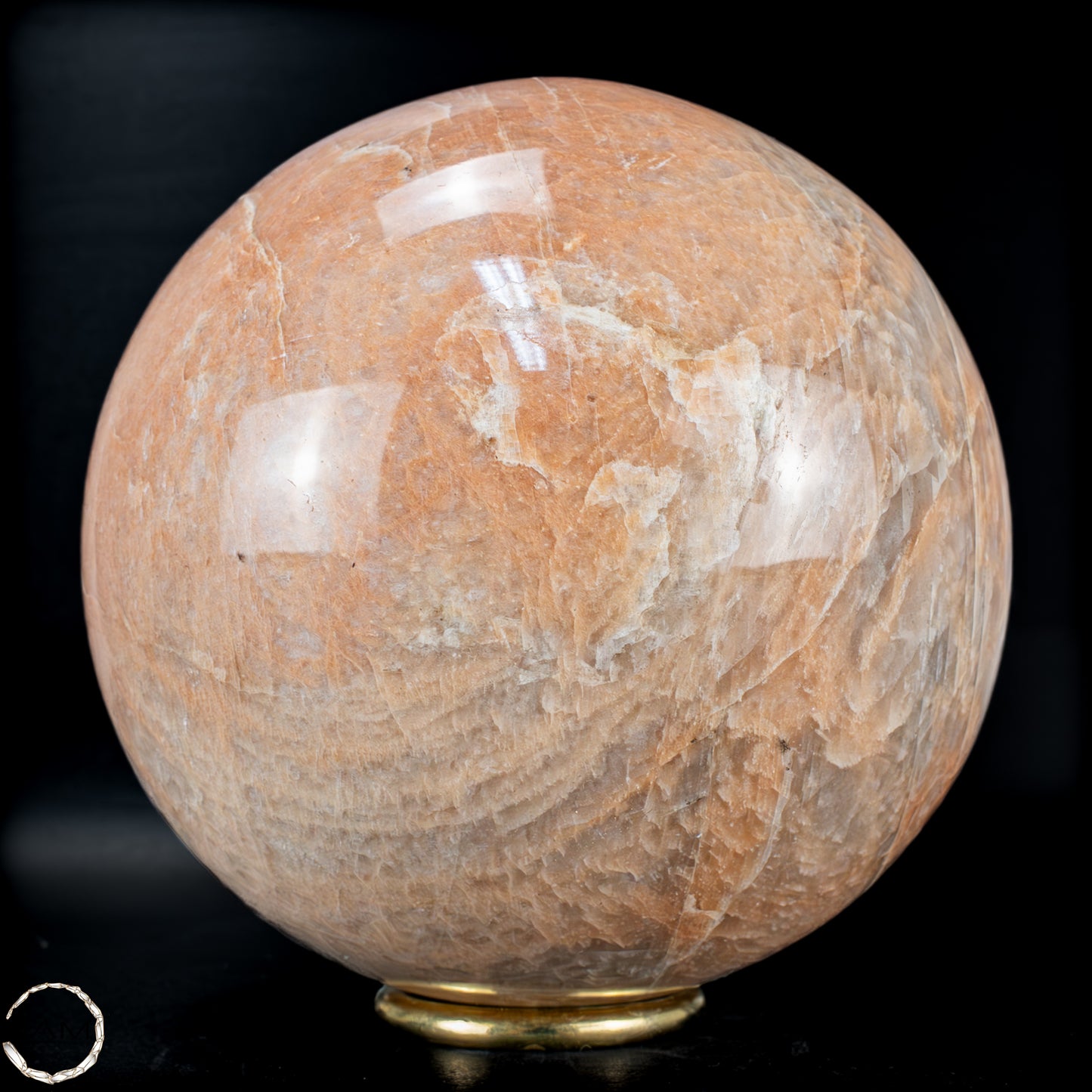Natürlicher Pfirsich-Mondstein Kristall-Kugel - 2048,15g