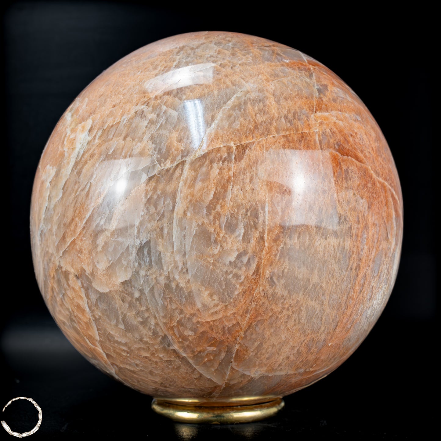 Natürlicher Pfirsich-Mondstein Kristall-Kugel - 2048,15g