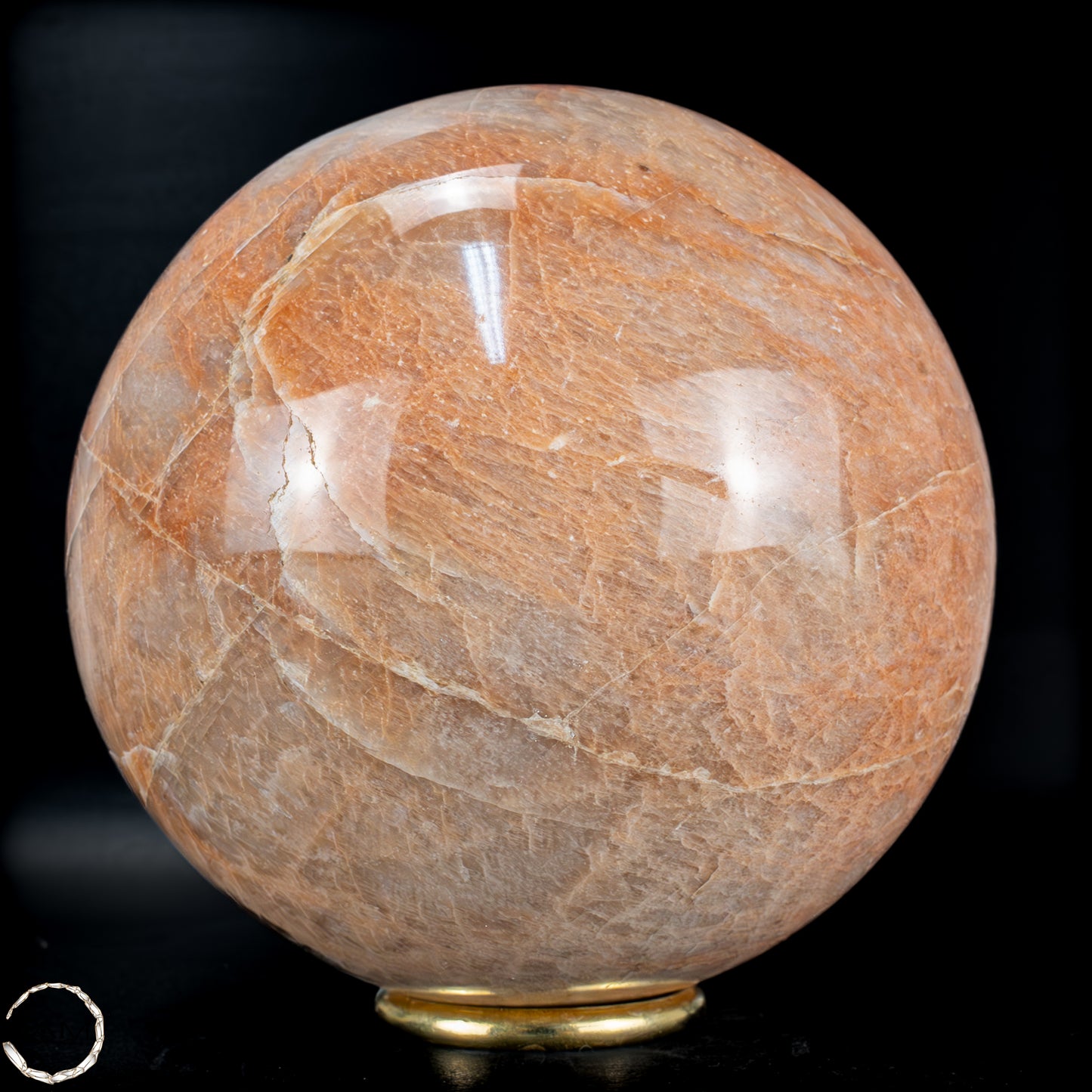 Natürlicher Pfirsich-Mondstein Kristall-Kugel - 2048,15g