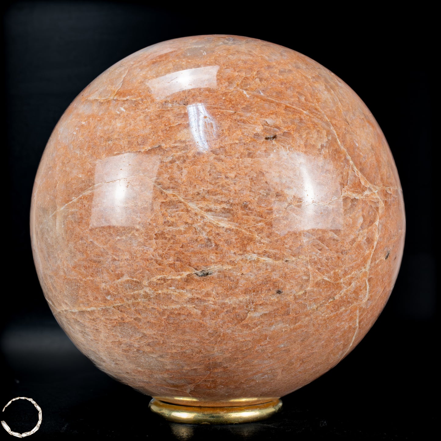 Natürlicher Pfirsich-Mondstein Kristall-Kugel - 2048,15g