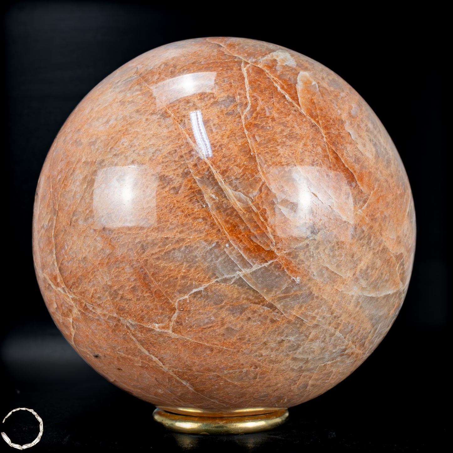 Natürlicher Pfirsich-Mondstein Kristall-Kugel - 2048,15g