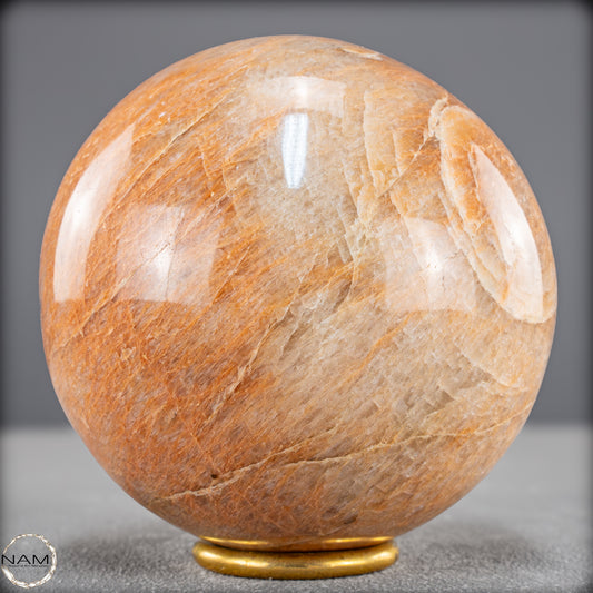 Natürlicher Pfirsich-Mondstein Kristall-Kugel - 1539,21g - 107mm