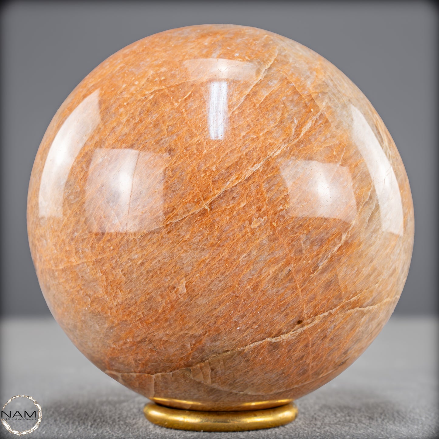 Natürlicher Pfirsich-Mondstein Kristall-Kugel - 1539,21g - 107mm