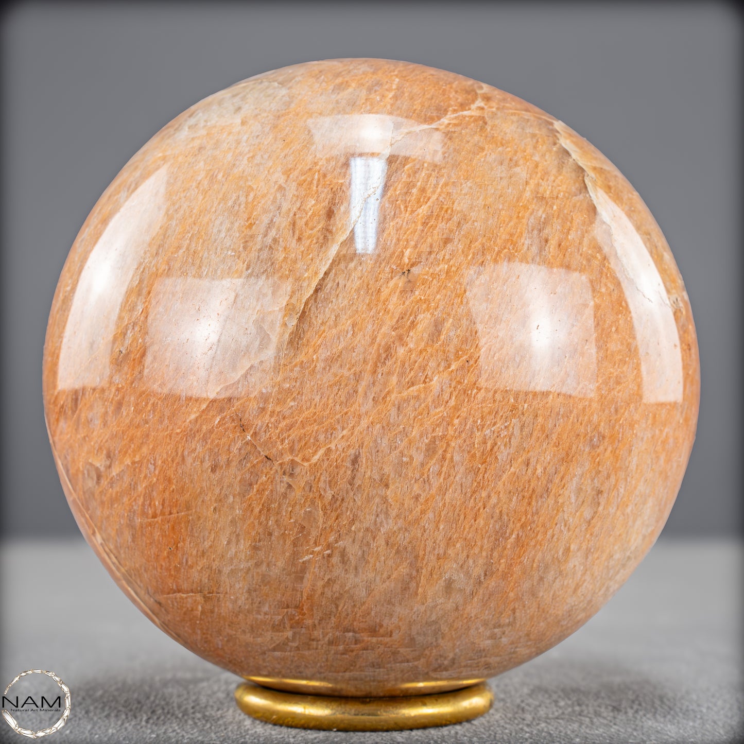 Natürlicher Pfirsich-Mondstein Kristall-Kugel - 1539,21g - 107mm