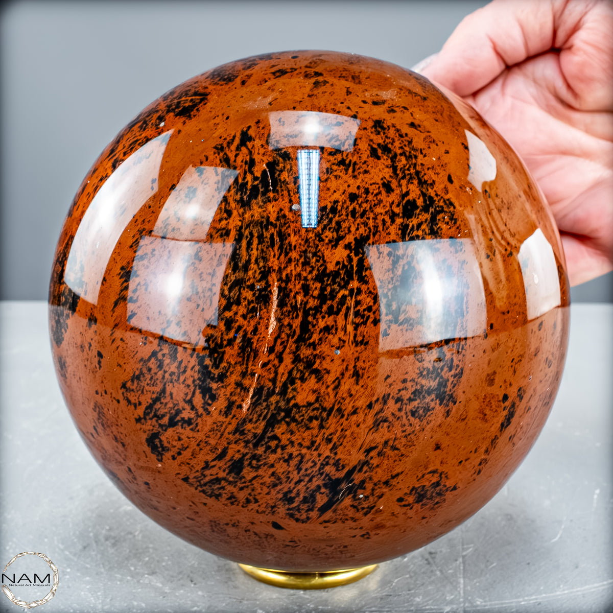 Natürliche Mahagoni-Obsidian Kristall-Kugel - 3253,16 g
