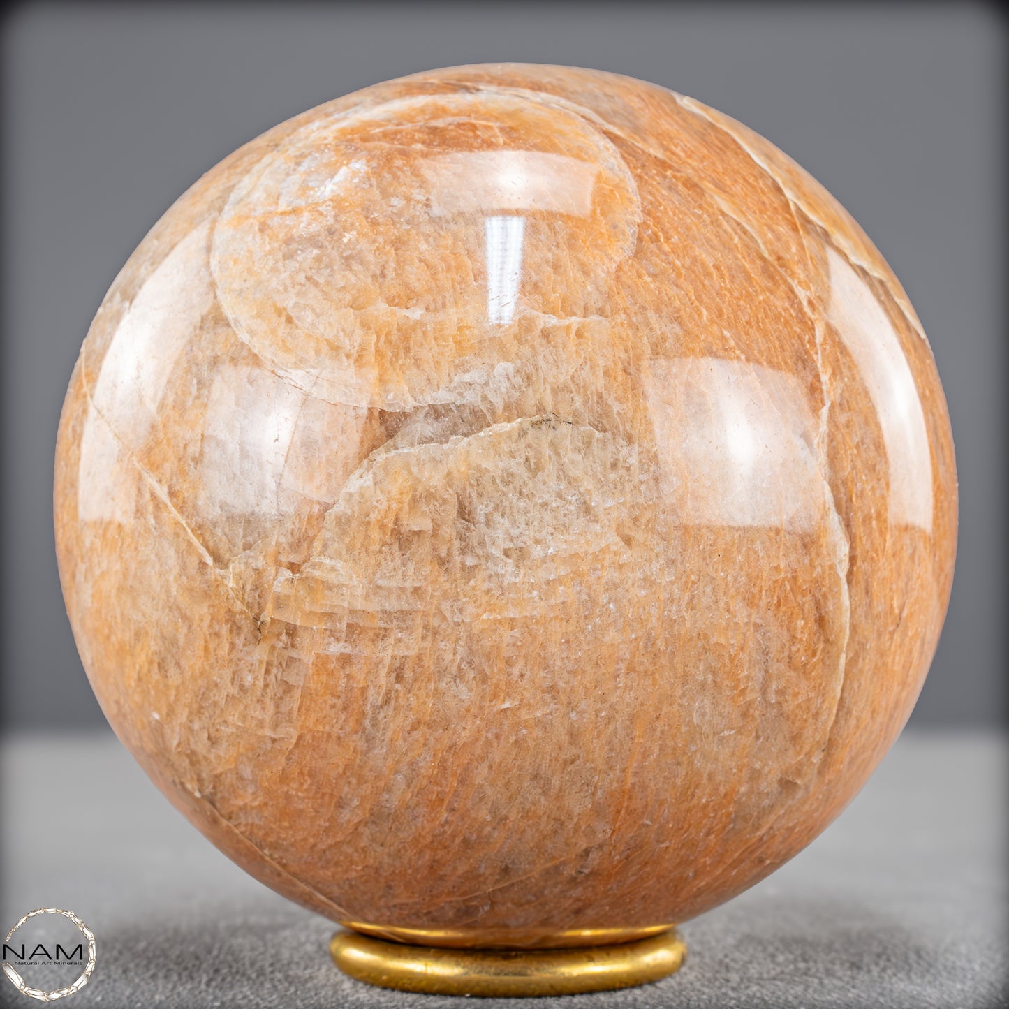 Natürlicher Pfirsich-Mondstein Kristall-Kugel - 1539,21g - 107mm