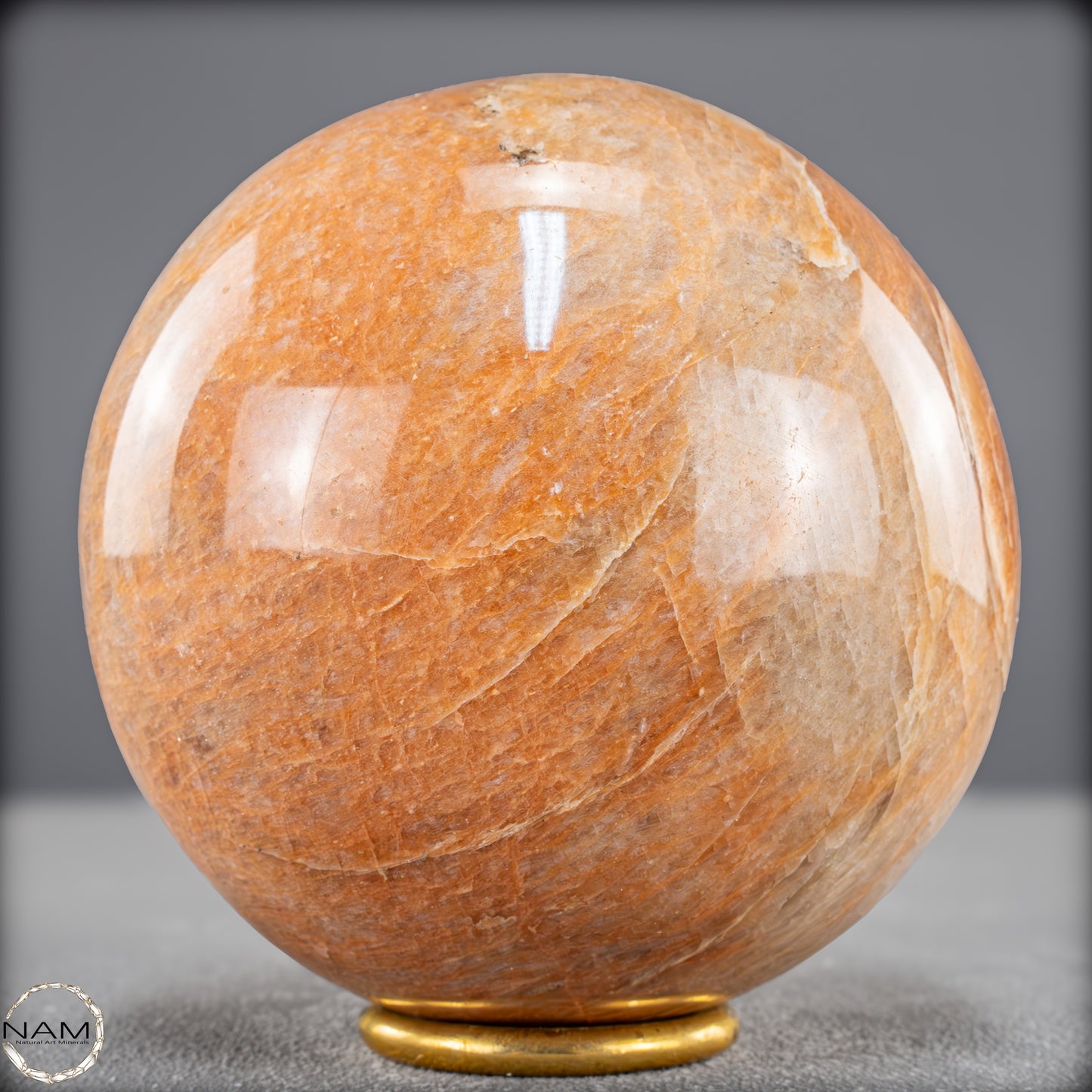 Natürlicher Pfirsich-Mondstein Kristall-Kugel - 1539,21g - 107mm