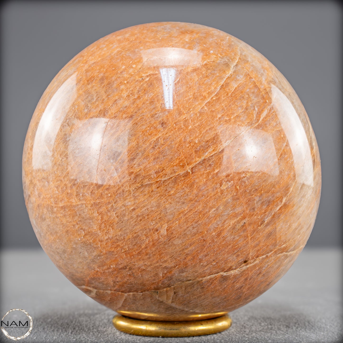 Natürlicher Pfirsich-Mondstein Kristall-Kugel - 1539,21g - 107mm