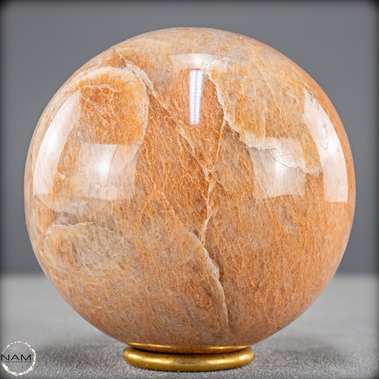 Natürlicher Pfirsich-Mondstein Kristall-Kugel - 1539,21g - 107mm