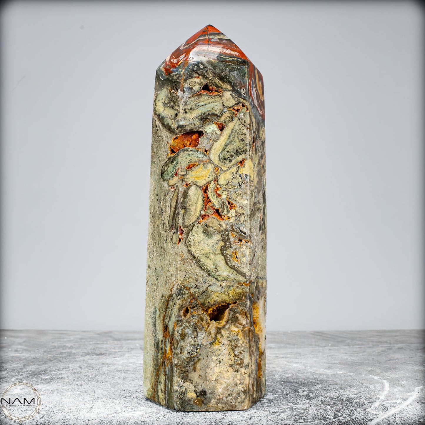 Natürlicher Achat-Kristall Obelisk aus Indonesien, selten - 1050,61g