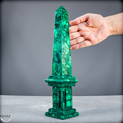 Malachit-Turm – Monumentale Eleganz aus der Natur - 969,51 g