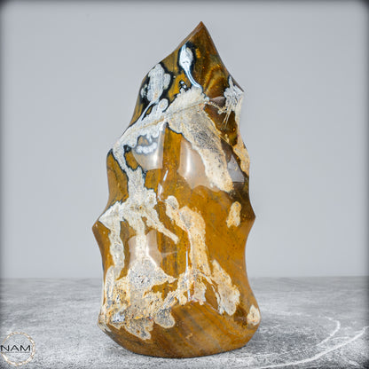 Natürliche Jaspis-Chalcedon Kristallflamme - 1354,66g