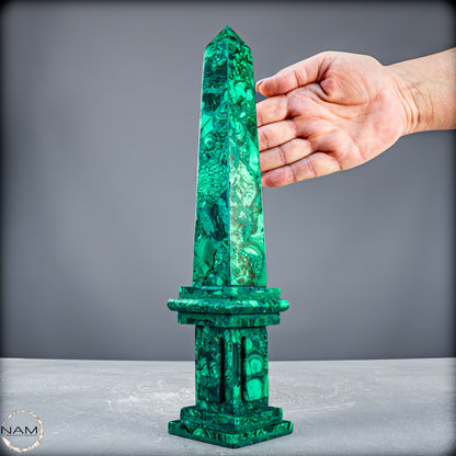 Malachit-Turm – Monumentale Eleganz aus der Natur - 969,51 g