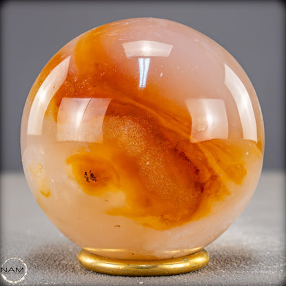 Natürliche Mehrfabige Carneol Kristall Kugel - 627,84g - 77mm