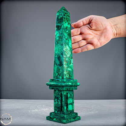 Malachit-Turm – Monumentale Eleganz aus der Natur - 969,51 g