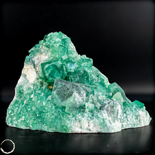 Natürliche Grüner Fluorit Kristalle auf Matrix - 1087,22g