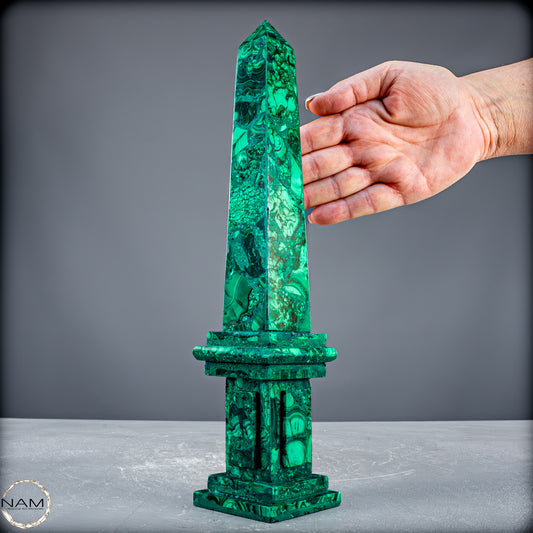 Malachit-Turm – Monumentale Eleganz aus der Natur - 969,51 g