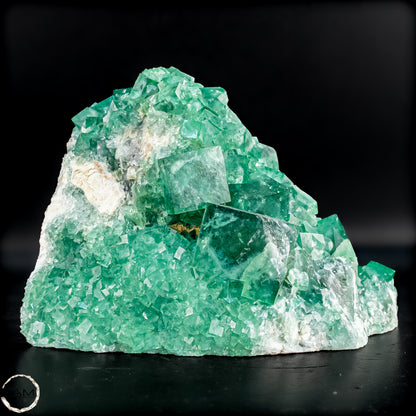 Natürliche Grüner Fluorit Kristalle auf Matrix - 1087,22g