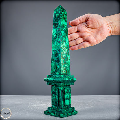 Malachit-Turm – Monumentale Eleganz aus der Natur - 969,51 g