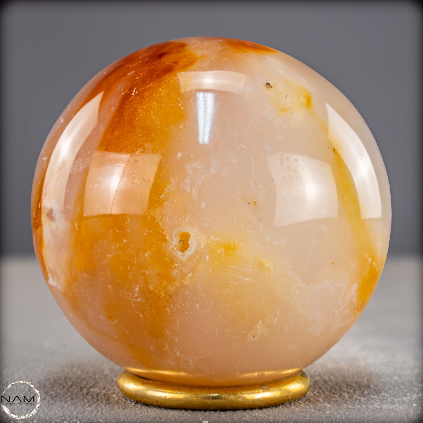 Natürliche Mehrfabige Carneol Kristall Kugel - 627,84g - 77mm