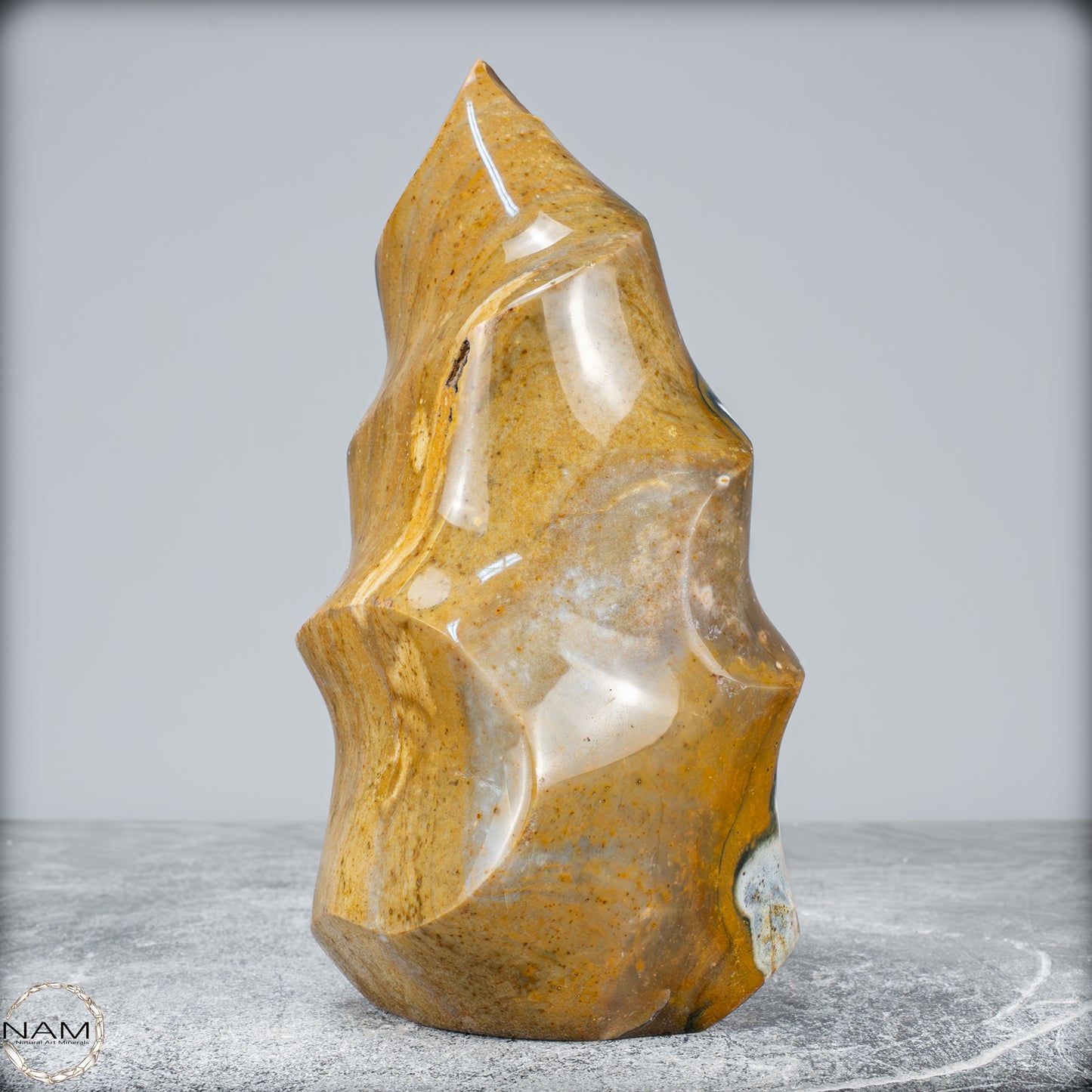 Natürliche Jaspis-Chalcedon Kristallflamme - 1354,66g