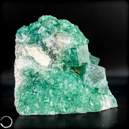 Natürliche Grüner Fluorit Kristalle auf Matrix - 1087,22g