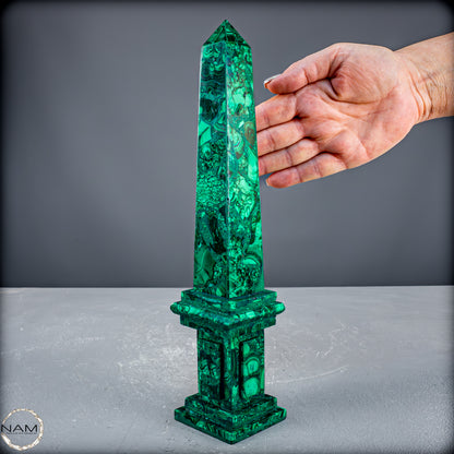 Malachit-Turm – Monumentale Eleganz aus der Natur - 969,51 g
