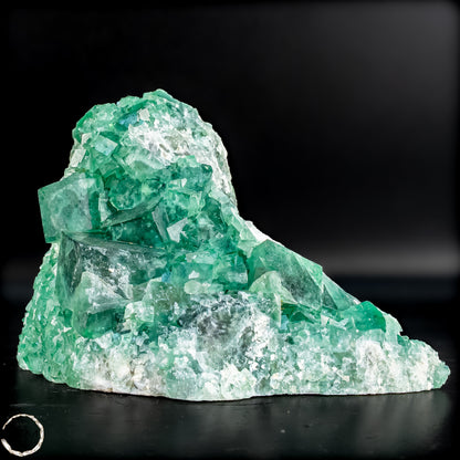 Natürliche Grüner Fluorit Kristalle auf Matrix - 1087,22g