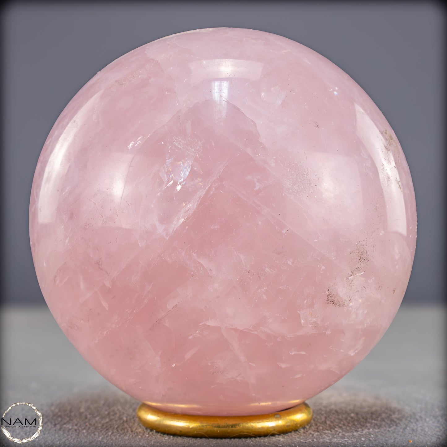 Natürliche Rosenquarz Kristall-Kugel aus Brasilien - 1086,88g - 92mm