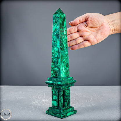 Malachit-Turm – Monumentale Eleganz aus der Natur - 969,51 g