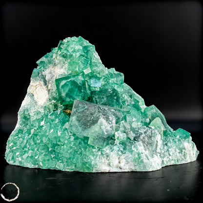 Natürliche Grüner Fluorit Kristalle auf Matrix - 1087,22g