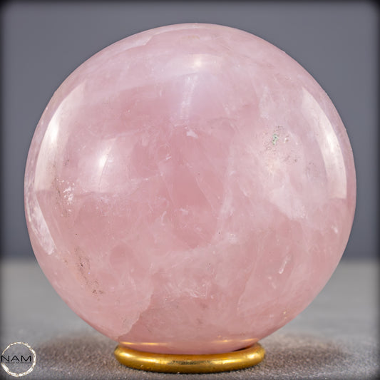Natürliche Rosenquarz Kristall-Kugel aus Brasilien - 1086,88g - 92mm