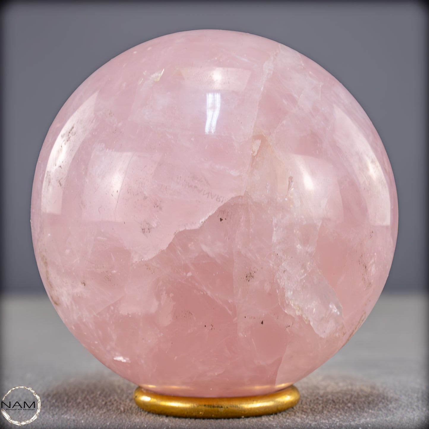 Natürliche Rosenquarz Kristall-Kugel aus Brasilien - 1086,88g - 92mm