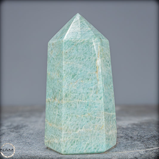 Natürlicher Funkelnder Amazonit Kristall-Obelisk - 962,95g