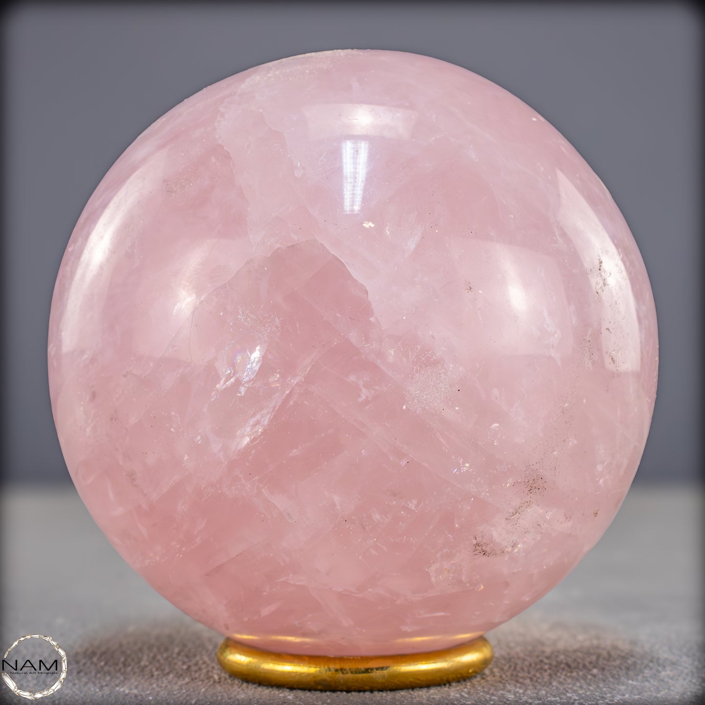 Natürliche Rosenquarz Kristall-Kugel aus Brasilien - 1086,88g - 92mm