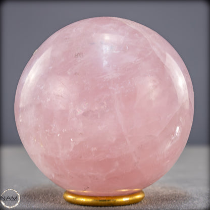 Natürliche Rosenquarz Kristall-Kugel aus Brasilien - 1086,88g - 92mm