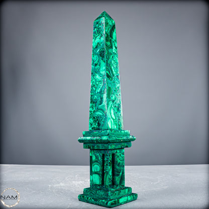 Malachit-Turm – Monumentale Eleganz aus der Natur - 969,51 g
