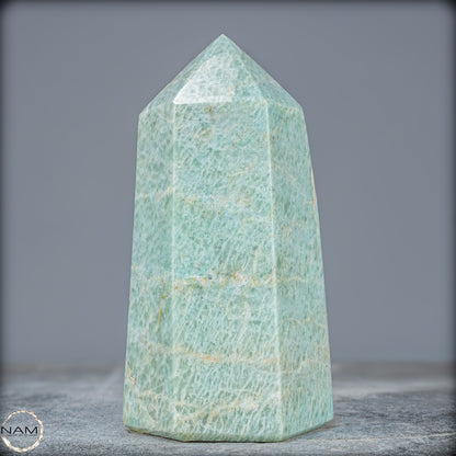 Natürlicher Funkelnder Amazonit Kristall-Obelisk - 962,95g