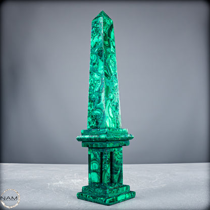 Malachit-Turm – Monumentale Eleganz aus der Natur - 969,51 g