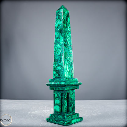 Malachit-Turm – Monumentale Eleganz aus der Natur - 969,51 g